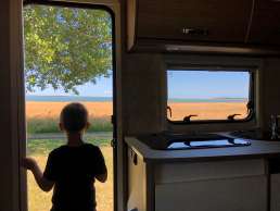 Aussicht ausm Wohnmobil - Camperglück auf Fyn in Dänemark