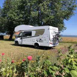 Wohnmobil Stellplatz mit Aussicht auf Fyn in Dänemark 2