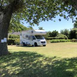 Wohnmobil Stellplatz mit Aussicht auf Fyn in Dänemark