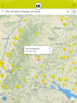 Landvergnügen Umgebungssuche