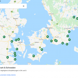 Persönliche Map - Übersicht Dänemark & Schweden