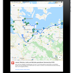 Tour iPad mit Persönlicher My Map