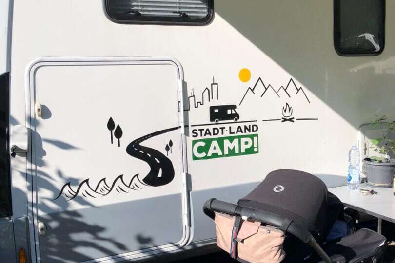 Camping am Bodensee - dank Markise gelingt auch der mobile Mittagsschlaf