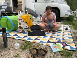 Campingplatz & gleichzeitig Spielzimmer outdoor am Toblacher See