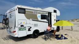 Mit dem Wohnmobil von Stadt Land Camp am Strand von St. Peter-Ording