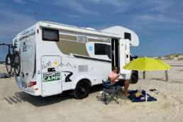 Mit dem Wohnmobil von Stadt Land Camp am Strand von St. Peter-Ording