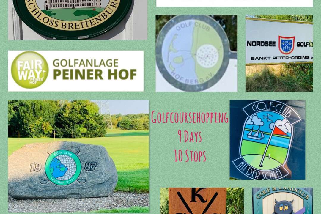 alle angefahrenen und bespielten Golf Clubs