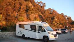 unser Parkplatz am Meer in Santa Margherita Ligure