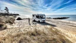 Strandcamping in Löderup - manchmal auch allererste Reihe