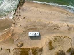 Strandcamping in Löderup aus der Drohnenperspektive