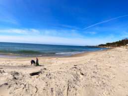 Spaß am Strand - und oben thront das WOW-MOBIL